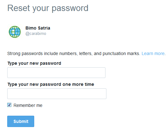 Lupa Password Twitter