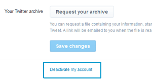 Deactivate my account