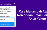 Cara Menambah Atau Edit Nomor dan Email Pemulihan Yahoo