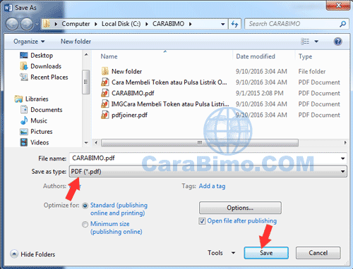 Kumpulan Cara Save atau Convert Word Ke PDF