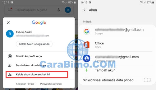 Cara mengaitkan akun google ke perangkat di laptop