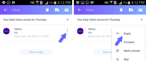 Membalas Email Yahoo Lewat HP Android