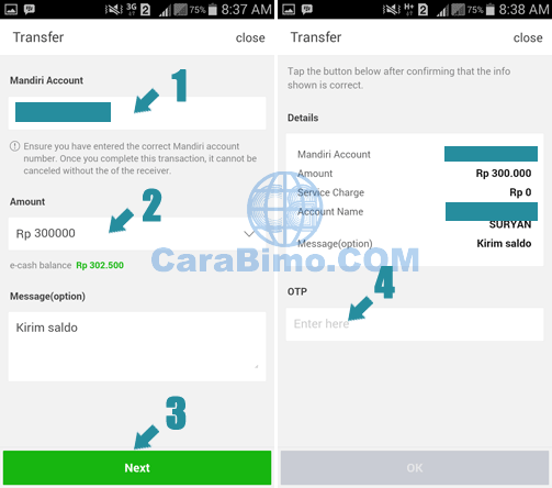 Pengalaman Kirim Saldo Line Pay e-cash Ke Rekening Mandiri