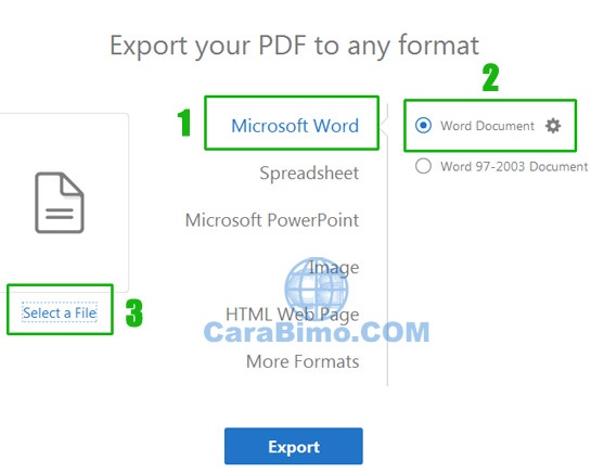 Mengubah PDF ke MS Word