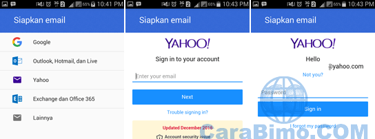 Membuka Email Yahoo Dari Aplikasi Gmail di Android
