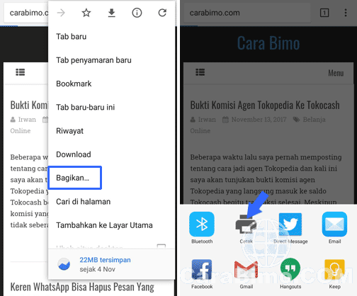 Cara Print Halaman Web Di Google Chrome Android Terbaru