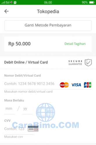 Pengalaman Bayar Tokopedia Pakai Kartu Debit BTN Online