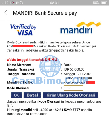 top up bbm dana via mandiri