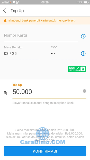 Cara Isi Saldo DANA Beta BBM Pakai Debit Mandiri