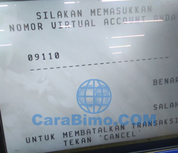 Masukan nomor virtual account linkaja