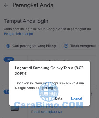 Keluar Dari Gmail Di HP Android